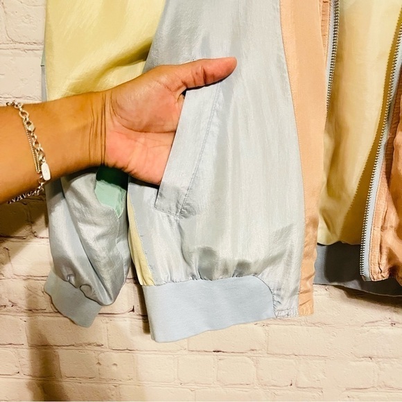 Blair Vintage Pastel Silk Jacket 90s - Picture 5 of 10